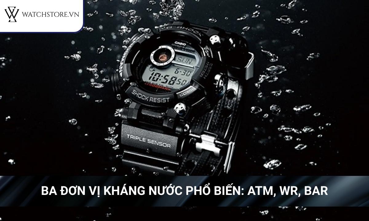 Chỉ số chống nước thường được biểu thị bằng ký hiệu WR