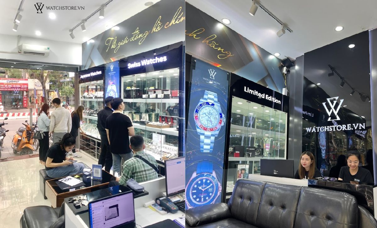 bên trong cửa hàng WatchStore Trần Đăng Ninh