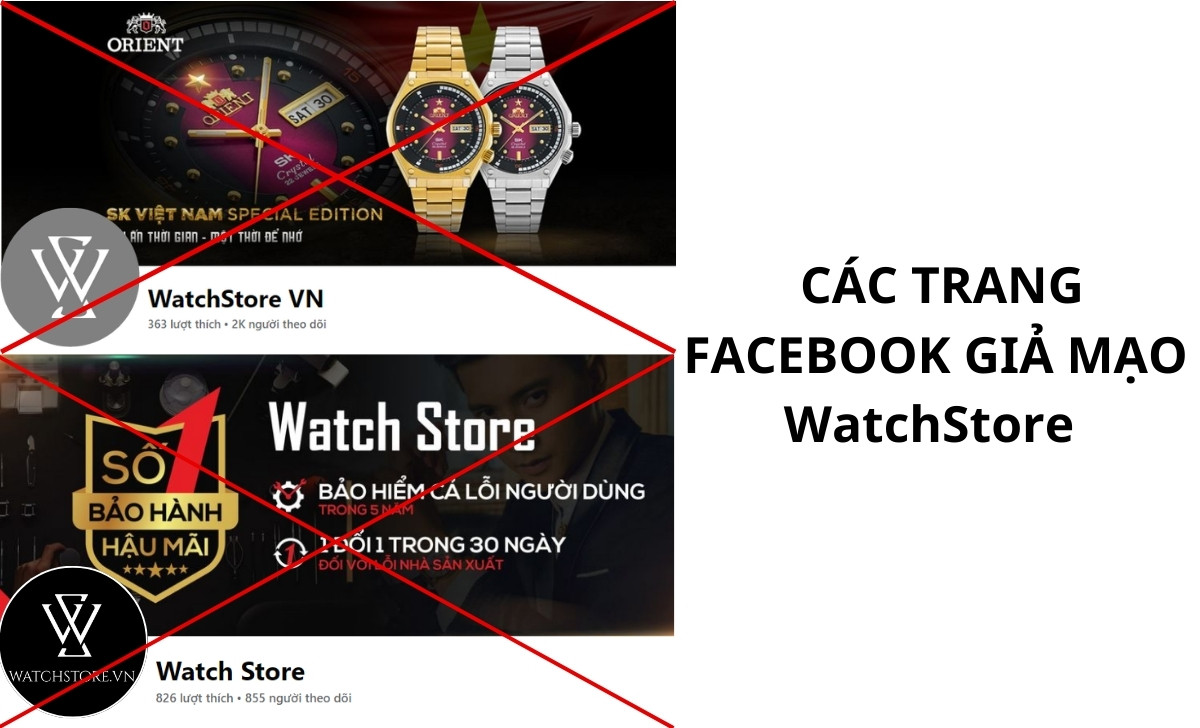 Các trang facebook giả mạo WatchStore