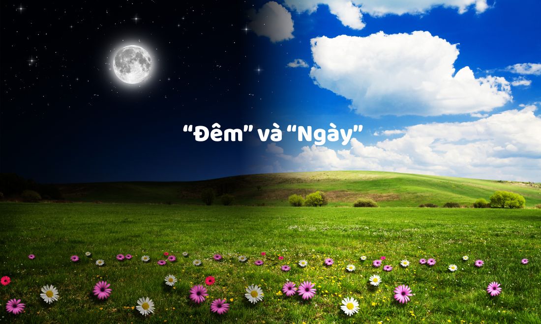 Trái nghĩa với ngày là đêm 