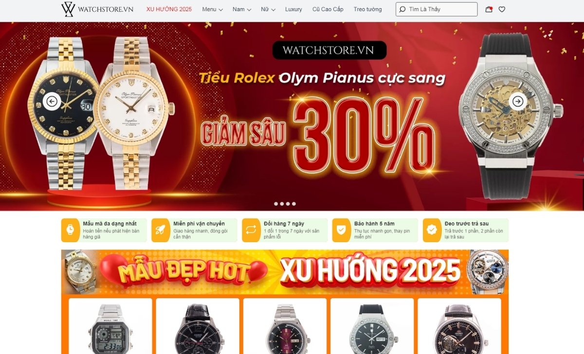 kênh mua sắm chính thức watchstore website