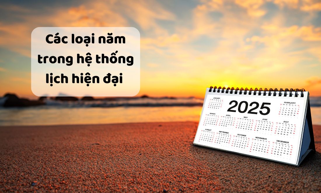 Trong hệ thống lịch, năm được chia thành 3 loại là năm thường, năm nhuận và năm nhuận thế kỷ