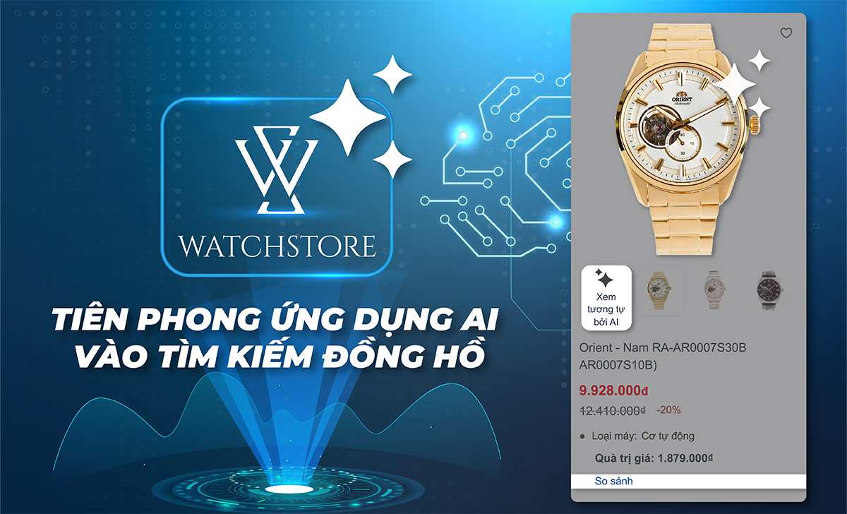 WatchStore ứng dụng AI tìm kiếm đồng hồ
